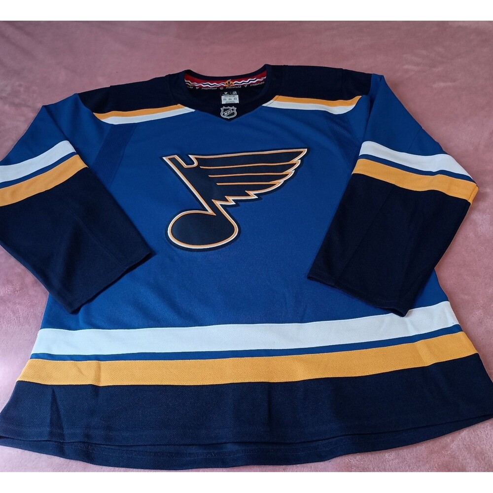 St Louis Blues Jersey Fanatics Premium Breakaway Home NHL Blue Hockey Size 54